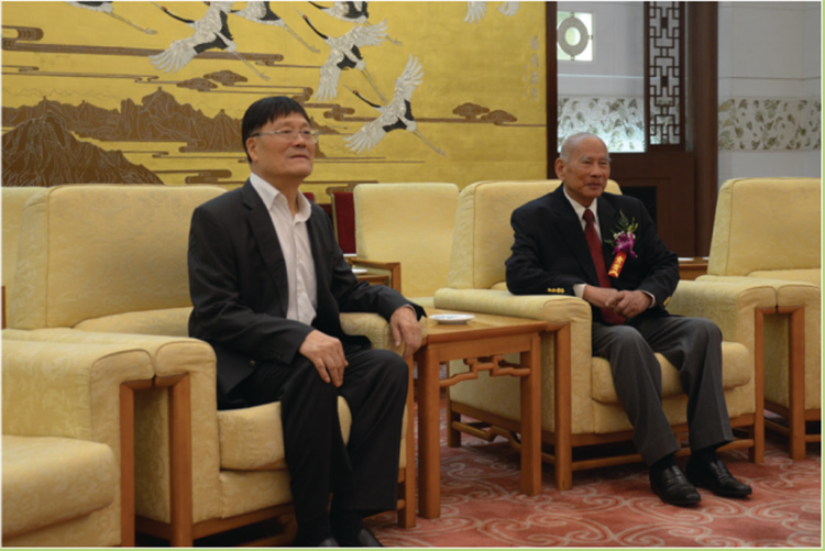 郑明德教授与全国政协委员,黄埔军校同学会原会长,抗日名将之子林上元